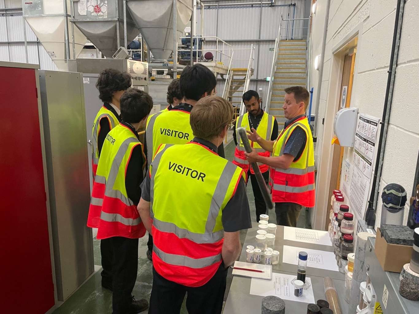 stem A level students visiting NSG